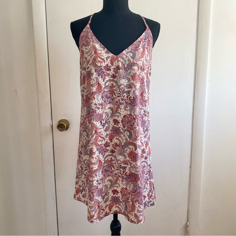 Sage The Label Small Red & Blue Paisley Summer Dress